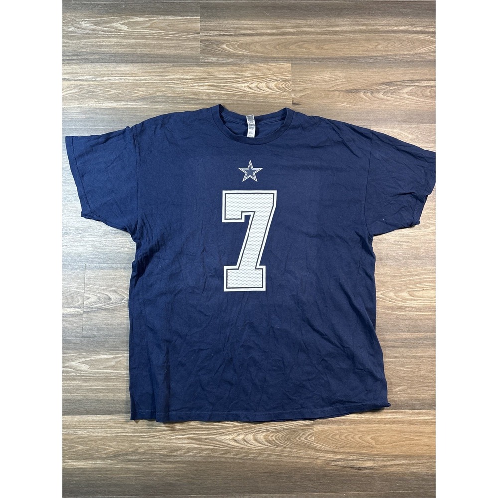 Dallas Cowboys #7 Trevon Diggs Navy Blue T Shirt 2XL